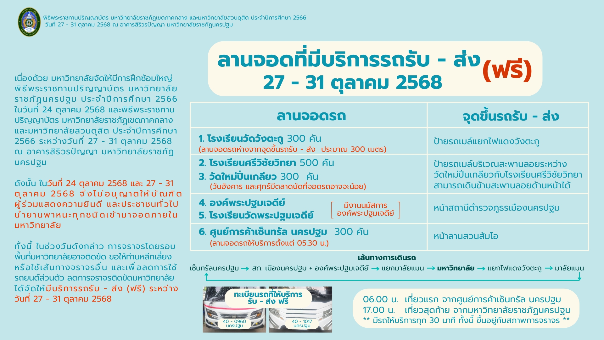 แผนผังบริเวณงานพิธีพระราชทานปริญญาบัตร ประจำปีการศึกษา 2566 